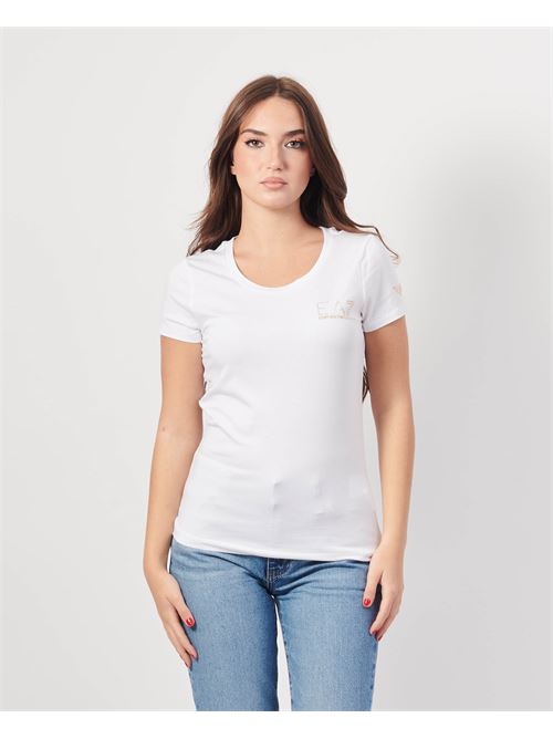 T-shirt EA7 à col rond en coton EMPORIO ARMANI EA7 | 8NTT65-TJDQZ1100